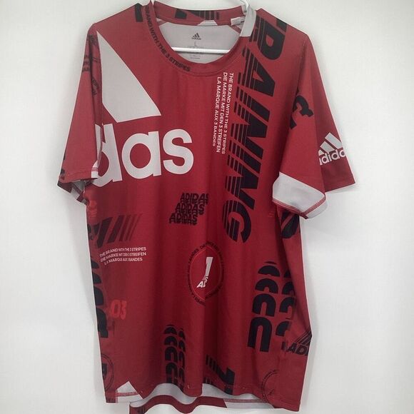 Men’s Adidas Climalite Freelift Daily Print Training Shirt - Large - Picture 2 of 7